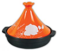 26cm Heat-resistant Clay Tagine - Orange