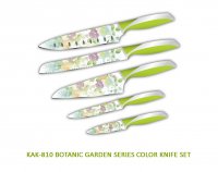 Decal color knife set with PP/TPR handle