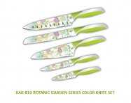 Decal color knife set with PP/TPR handle