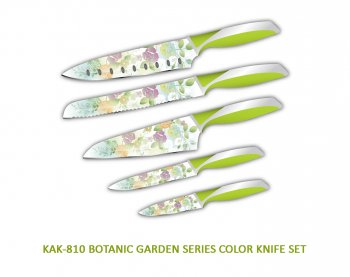 Decal color knife set with PP/TPR handle