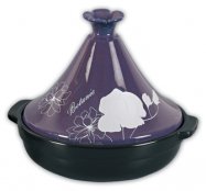 26cm Heat-resistant Clay Tagine- Violet