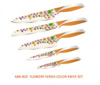 Decal color knife set with PP/TPR handle