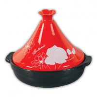 26cm Heat-resistant Clay Tagine - Red