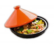 30cm Heat-resistant Clay Tagine - Orange