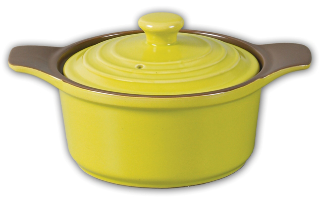 22cm Heat-resistant Clay Casserole - Click Image to Close