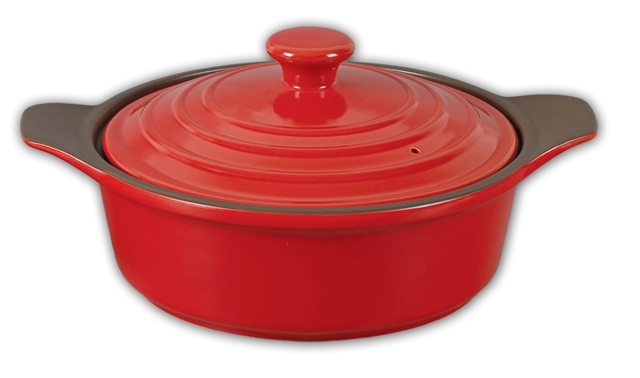 26cm Heat-resistant Clay Casserole - Click Image to Close