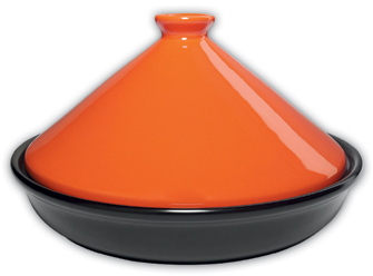 26cm Heat-resistant Clay Tagine - Orange