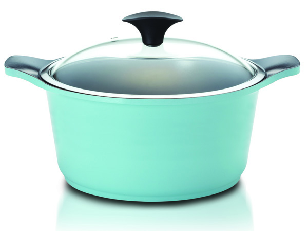 24cm Ceramic Coating Casserole - High Body - Click Image to Close